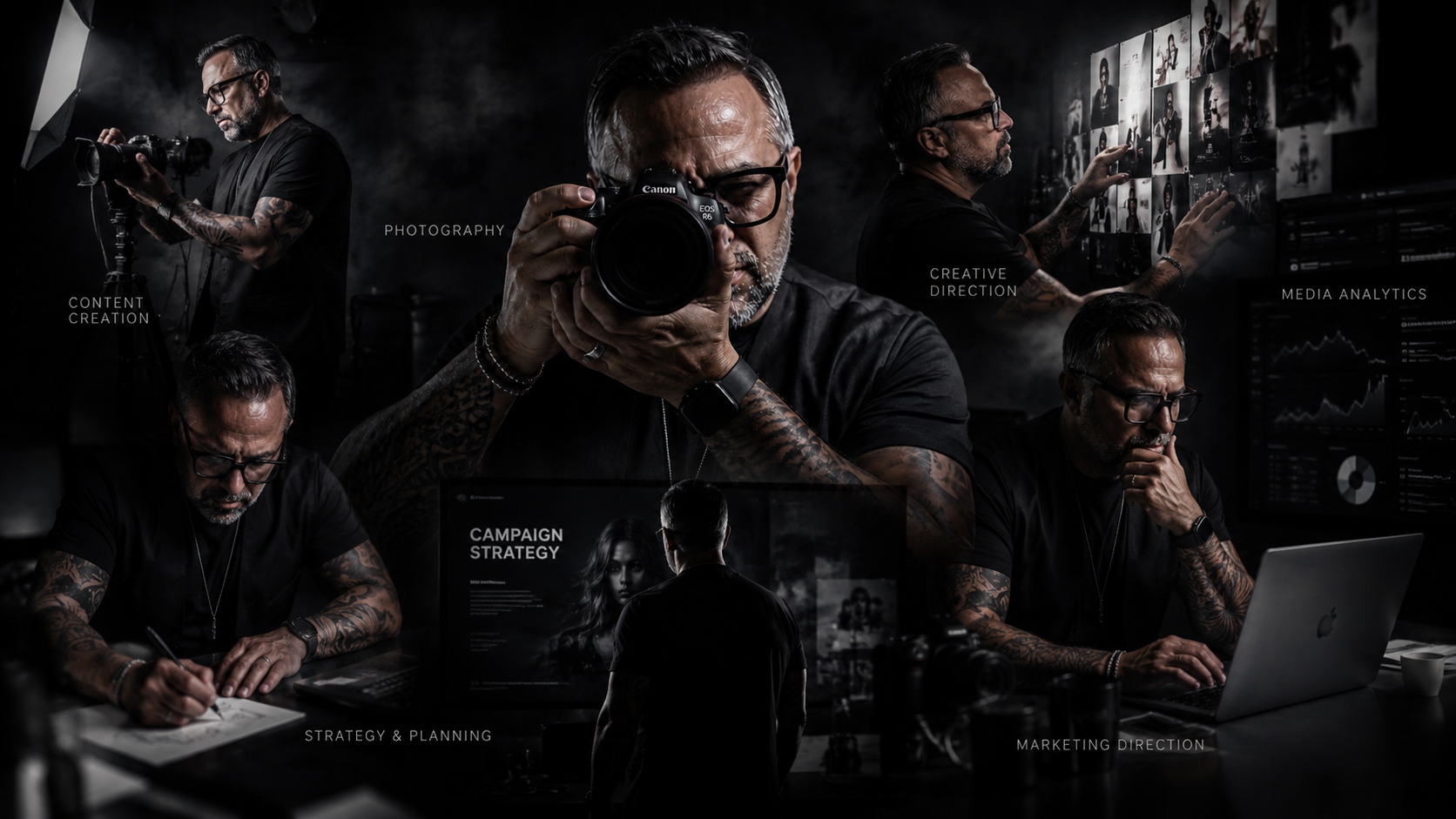 Christos Michailidis working on photography, content creation and creative direction